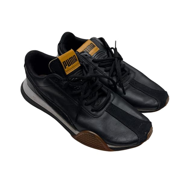255) PUMA 블랙 레더 러닝 스니커즈