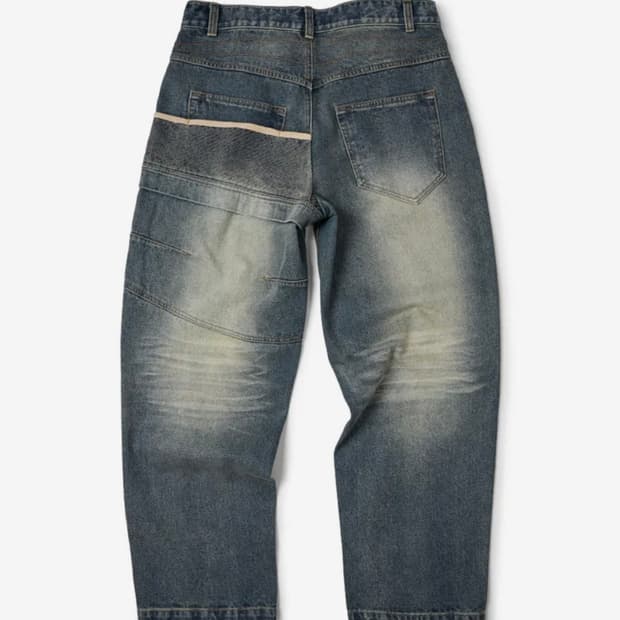 ETCE WASHED DENIM PANTS
