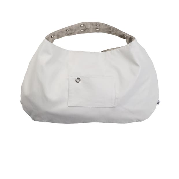 depc EYELET LEATHER BAG - WHITE