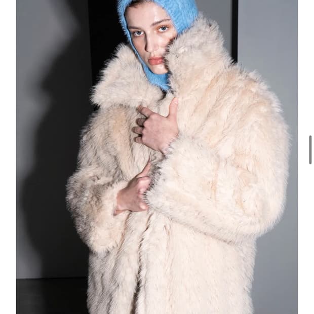 페이크퍼자켓 베이지