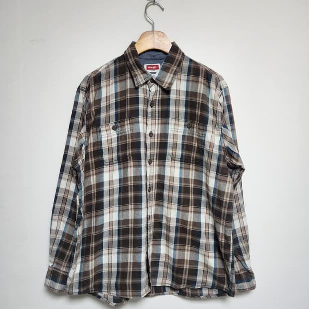 랭글러Wrangler 체크 셔츠 L - S83