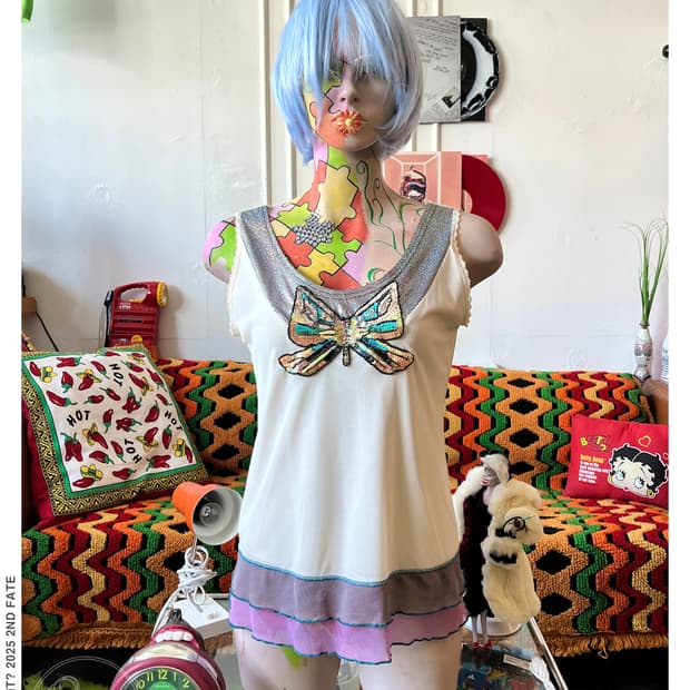 Japanese Vintage Butterfly Sleeveless