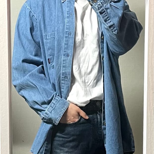 디키즈 오버사이즈 데님 셔츠