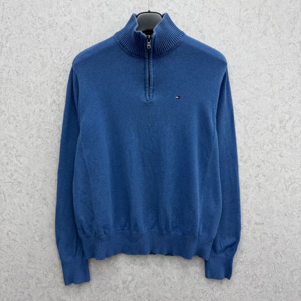 95 타미힐피거 남자 반집업 니트