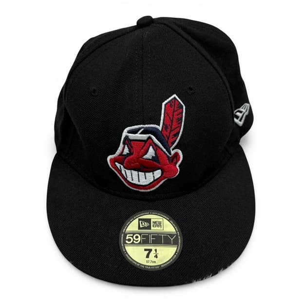 57.7cm) 뉴에라  클리블랜드 인디언스 피티드 스냅백 블랙