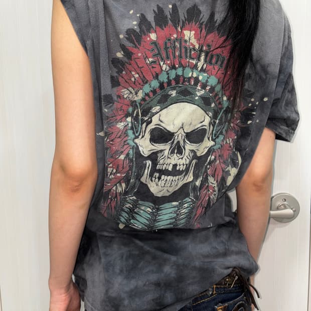 Affliction Native Indian Feather Tie-Dye