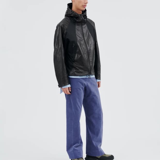 HGBB 스튜디오 가죽 후드 자켓 블랙