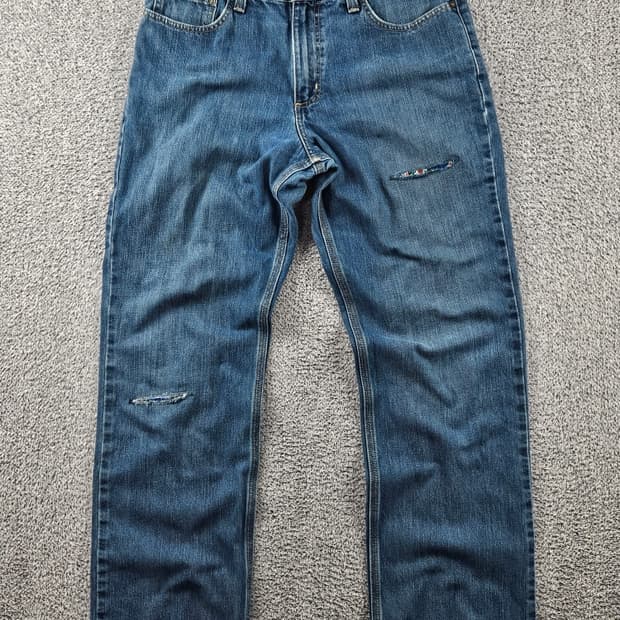 칼하트 리페어 커스텀 데님 워크 팬츠 ( 36X32추정 ) / 11051