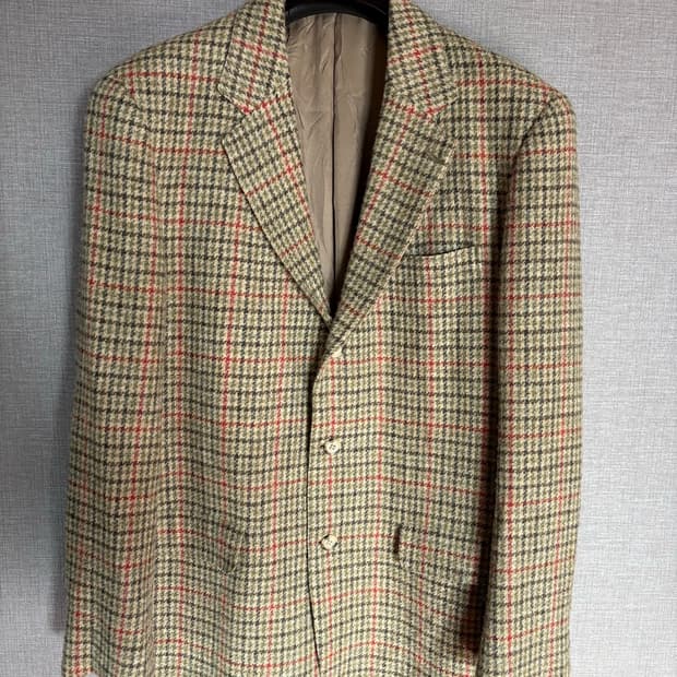 Norman Hilton 체크 울 블레이저 Japan