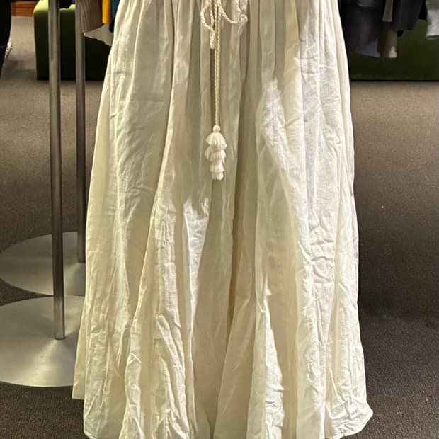 F)Lepsim 빈티지 여성 로프 스트링 롱스커트