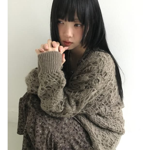 Mori Knit Sliver Button Cardigan