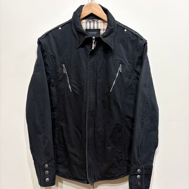 버버리 블랙라벨 멀티 지퍼 바이커 자켓