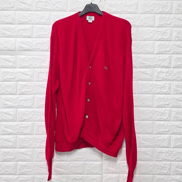 택포) 라코스테 레드 가디건 XL