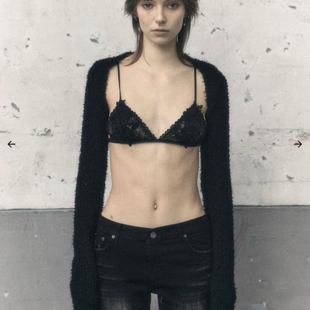 보헤미안서울 TEXTURED BOLERO CARDIGAN BLACK