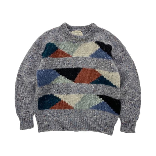 헤리티지 핸드니트 울 스웨터 