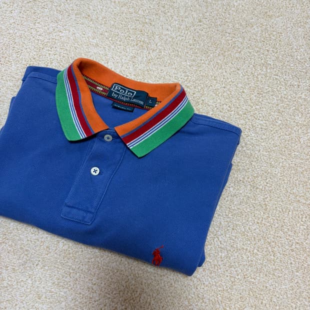 L) 폴로 랄프로렌 반팔 카라티 pk티 블루