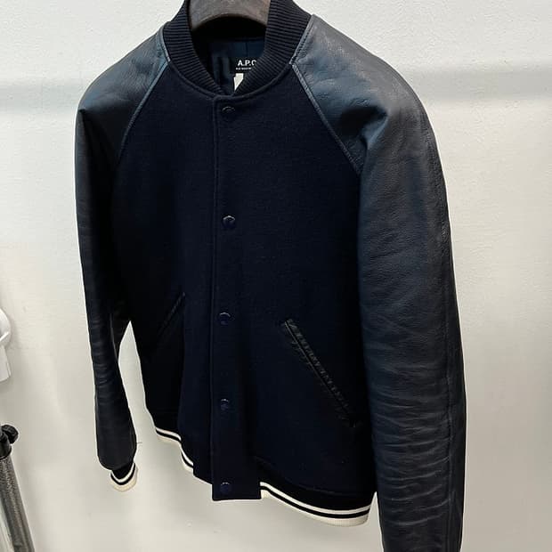 95) 아페세 레더 테디자켓 