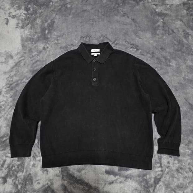 (XL)COS 릴렉시드 카라 티셔츠
