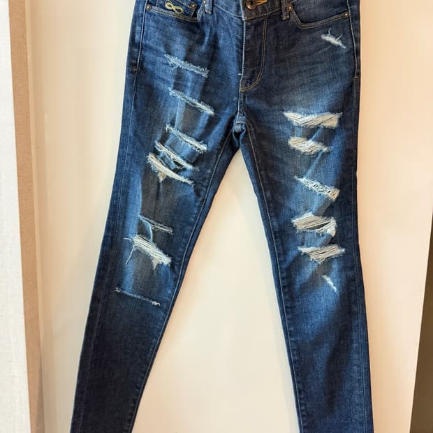 플랙진 데미지 워싱 여성청바지 25