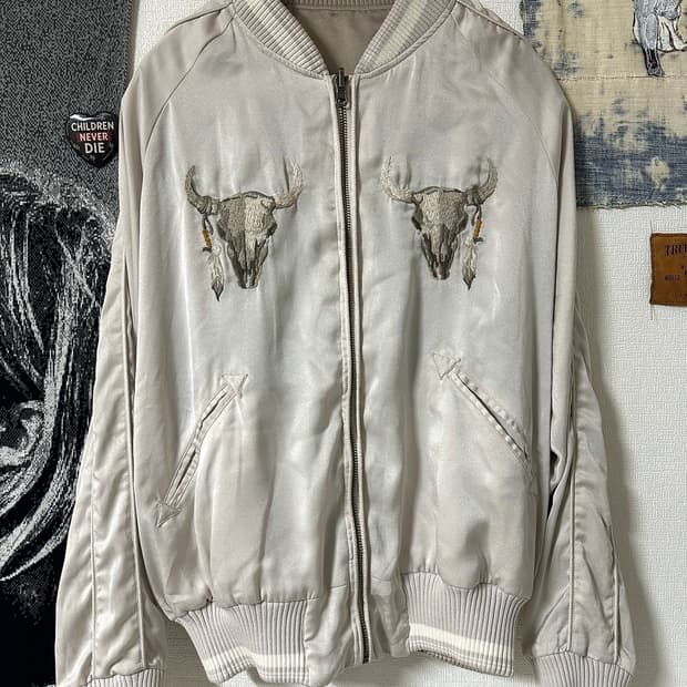 GOA 네이티브 자수 리버시블 스카잔 (인디언 헤드 & 버팔로)