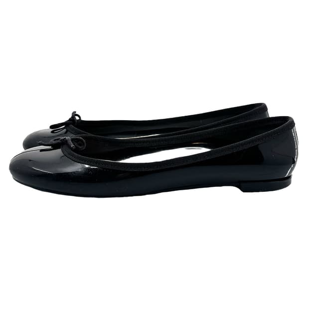 Repetto Black Rubber Ballet Flats/ 38