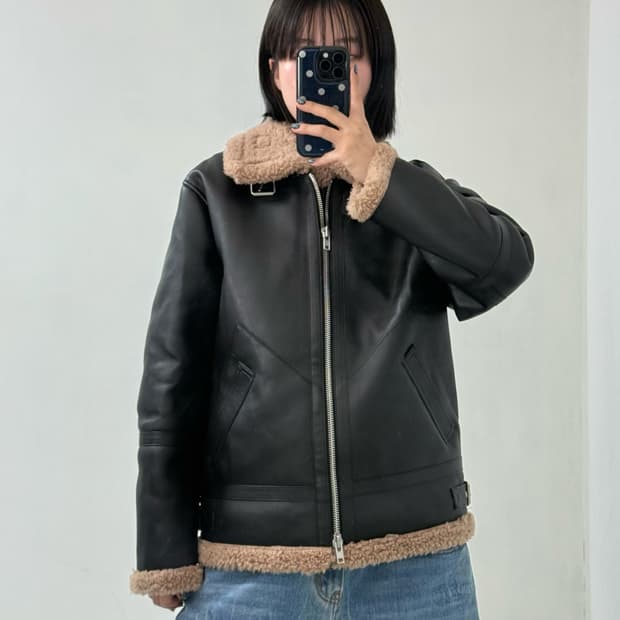 도프 제이슨 블랙 무스탕