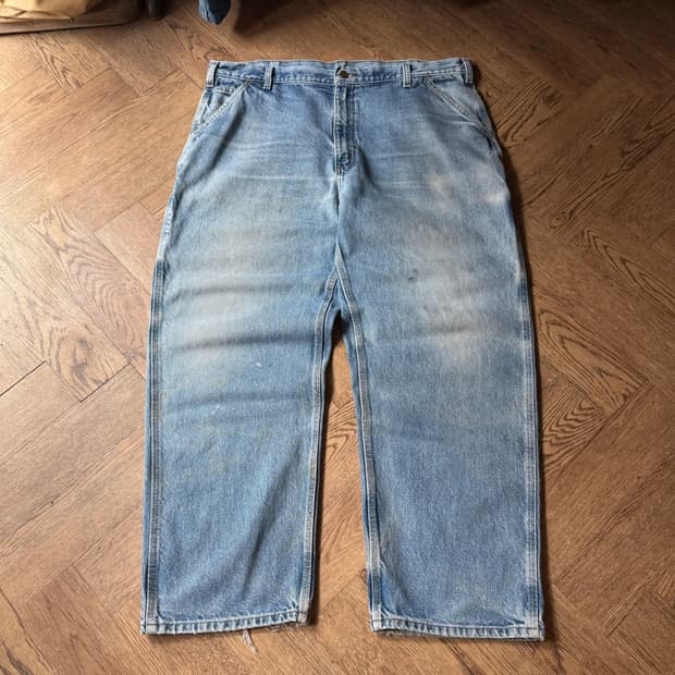 [42]칼하트 USA 빈티지 페이딩 싱글니 워크 데님 팬츠