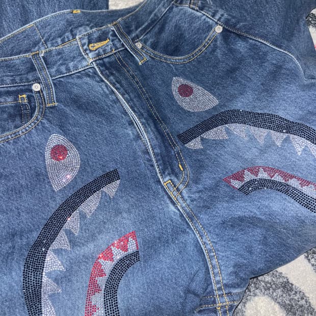 bape jeans 베이프 스톤 샤크 데님