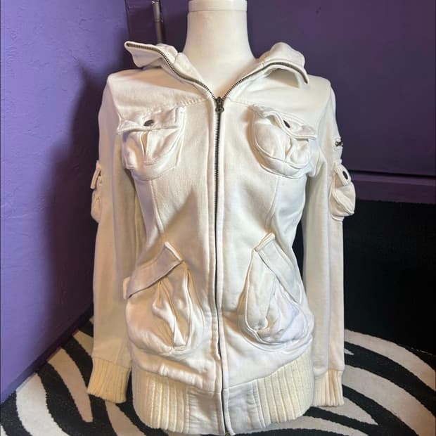 팝걸빈티지 후드집업 후드 갸루 펑크 와투케 y2k 큐빈 레테 샵502