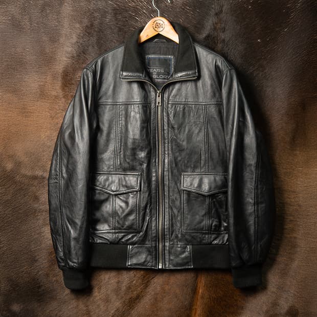 [108] 안젤로 리트리코 램스킨 A-2 레더자켓 블랙