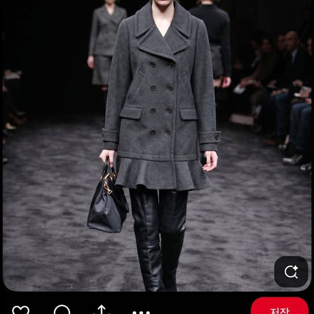 44/ 프라다 2009FW 런웨이 셔링 울코트