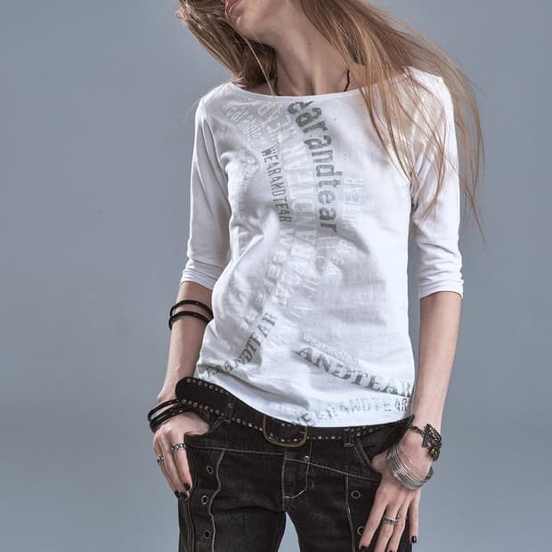 wearandtear / Sheer Cross sleeve top