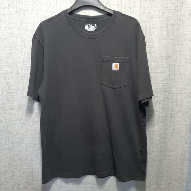 칼하트 루즈핏  포켓 반팔티 블랙 