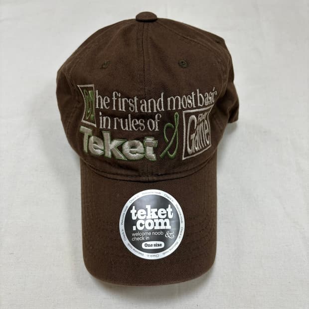 테켓 볼캡 모자 브라운