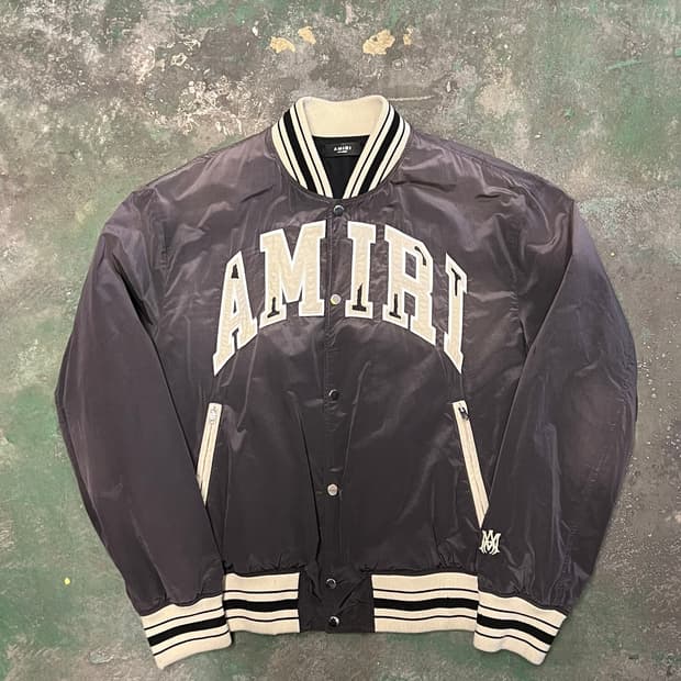 24FW [2XL] 아미리 썬 페이디드 아치 로고 봄버 자켓