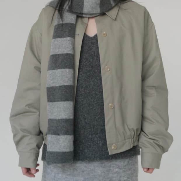 에프터먼데이 cotton quilting blouson beige