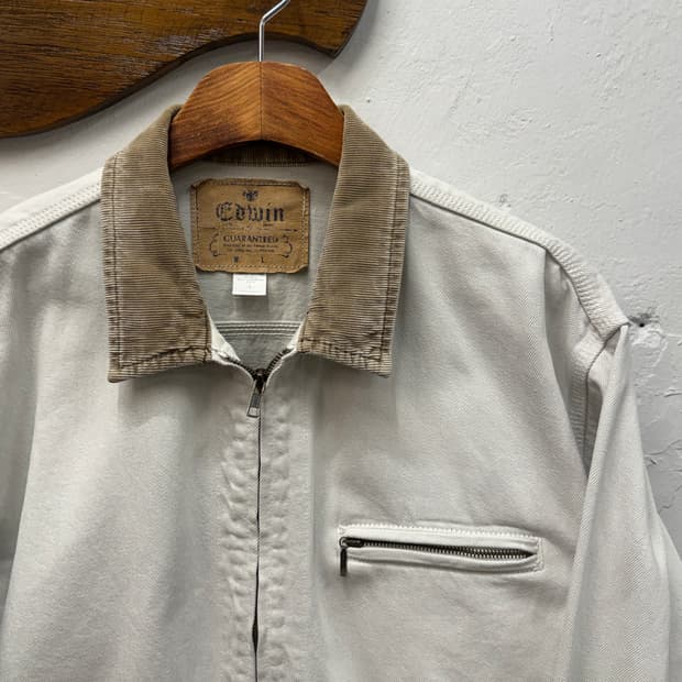 Edwin Corduroy Collar Twill Work Jacket