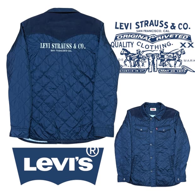 Levis 코듀로이 포인트 퀄팅 재킷