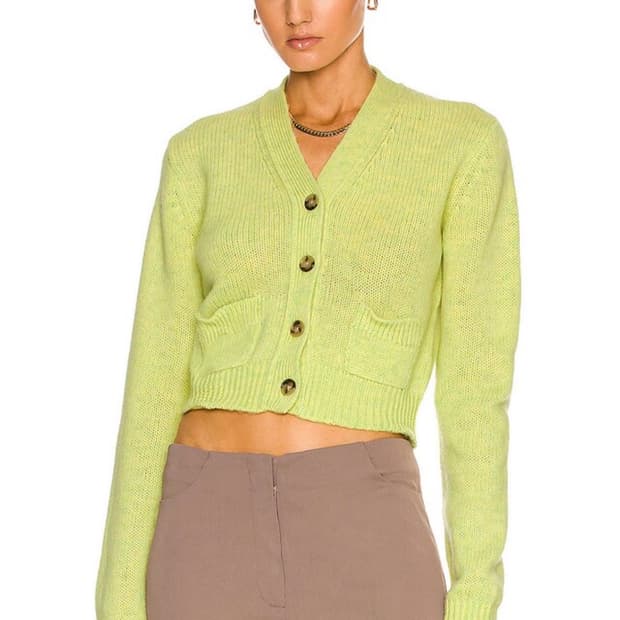 아크네스튜디오 베이지 크롭 니트 가디건 s사이즈