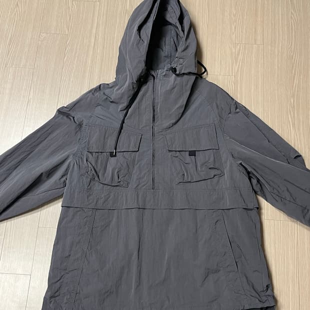 프리즘 웍스 풀오버 아노락 바람막이 차콜 XL Frizmworks 