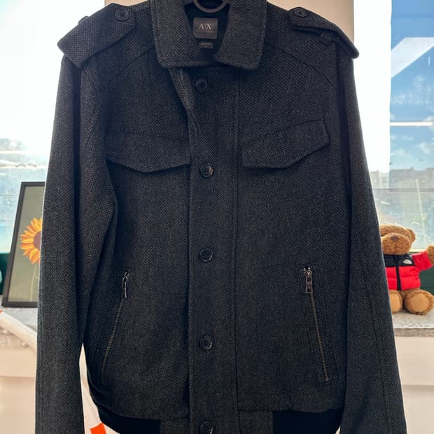 A|X 아르마니 익스체인지 차콜 봄버 자켓