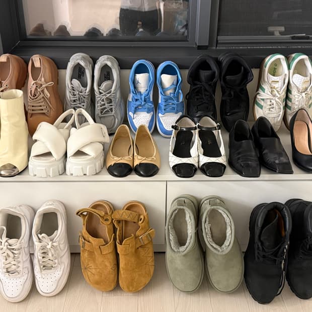 신발 정리 모음 (닥터마틴/팀버랜드/폴리테루/트리밍버드/조던/샤넬)