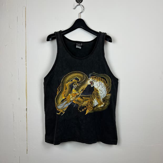 빈티지 JPN 프린팅 민소매 M