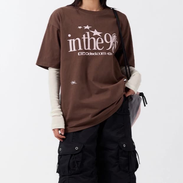 오드스튜디오 인더나인티스 그래픽 오버핏 티셔츠 M