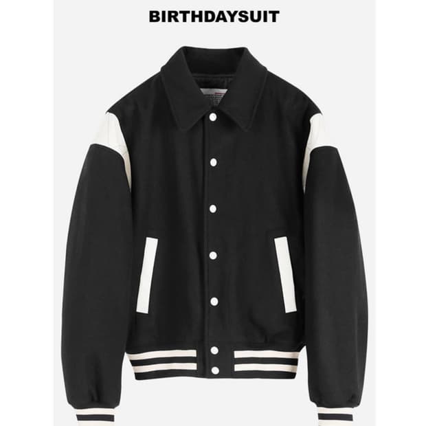 벌스데이수트 바시티 자켓 블랙 새상품 급처