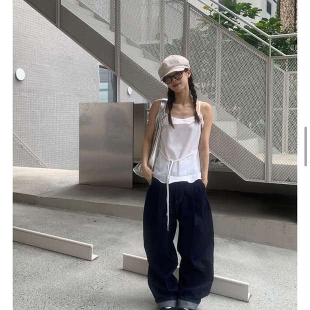 릿킴 PINTUCK RAW JEANS Blue 
