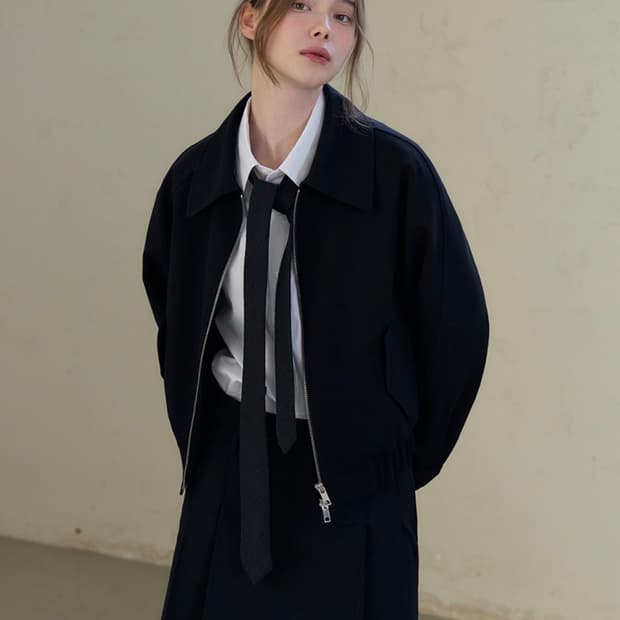 드로우핏우먼 울 레글런 크롭 블루종 S