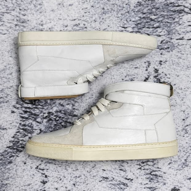 (새상품)크리스반아쉐 09FW 스트랩 스니커즈 화이트 41.5