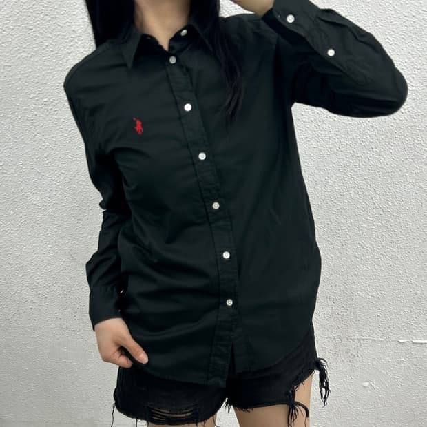 폴로 랄프로렌 레드포니 블랙 셔츠 XS