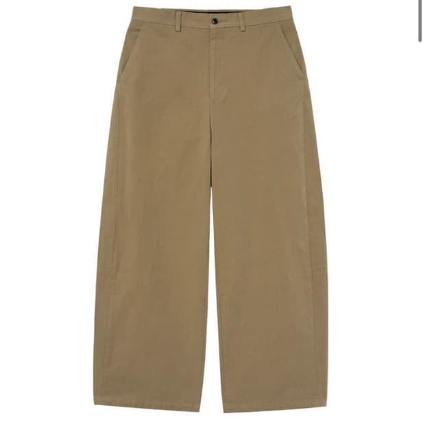 (5, XL) 해칭룸 와이드 커브 트라우저 베이지 치노팬츠